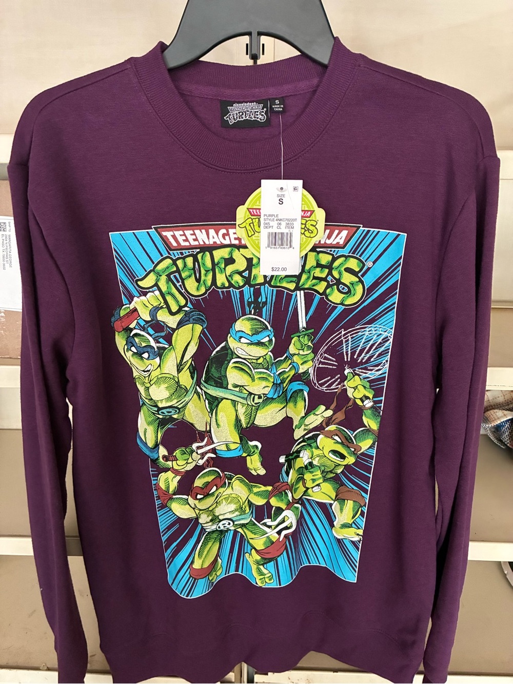 Nickelodeon Teenage Mutant Ninja Turtles Plum Purple Graphic Sweater